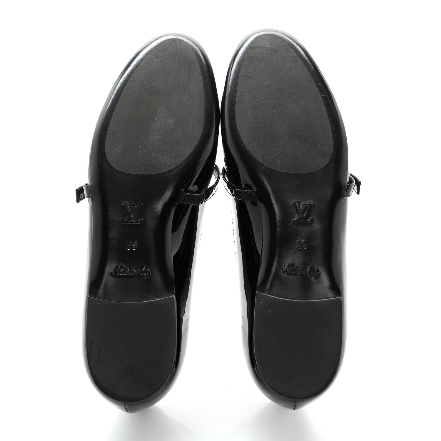 Louis Vuitton Patent Uniformes Ballerina Flat 35 Black 5 of 9