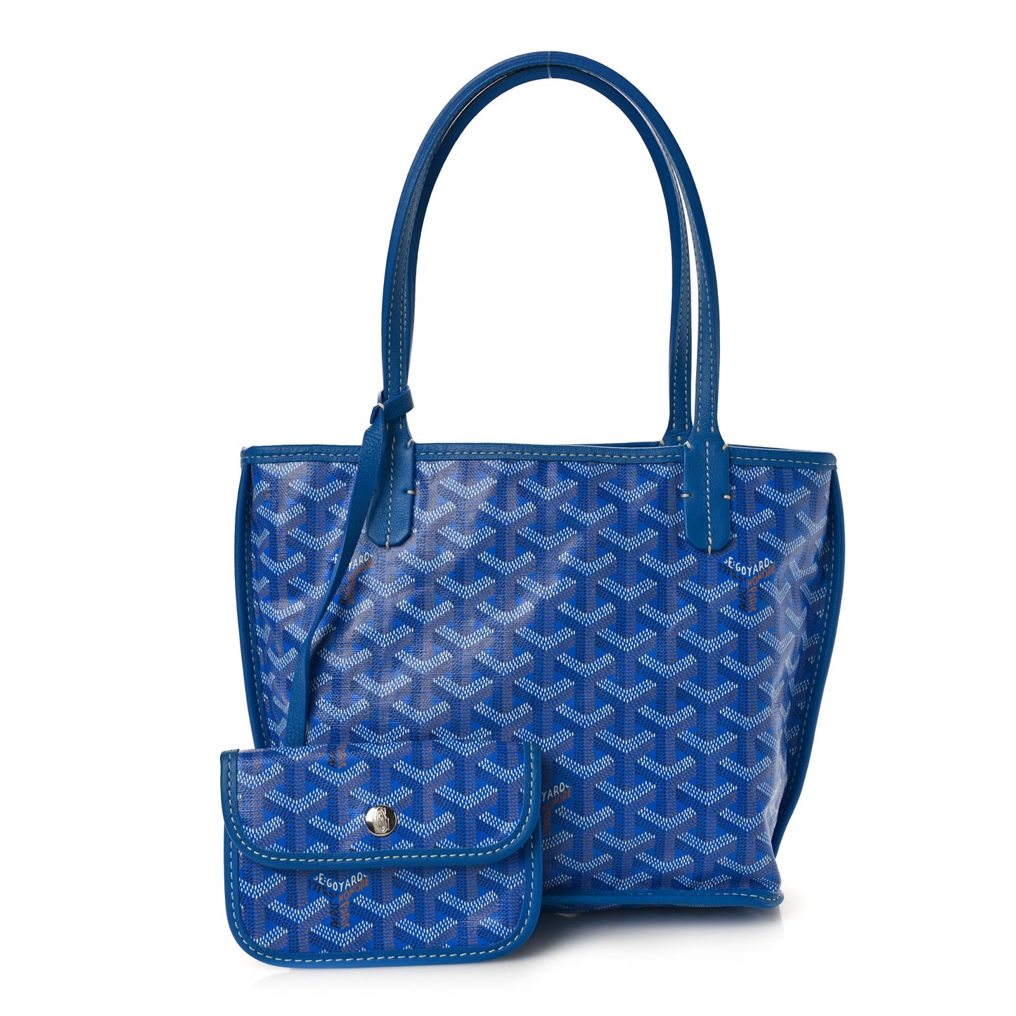 Goyardine Reversible Mini Anjou Sky Blue