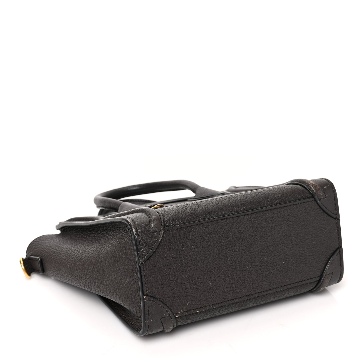 Drummed Calfskin Nano Luggage Black