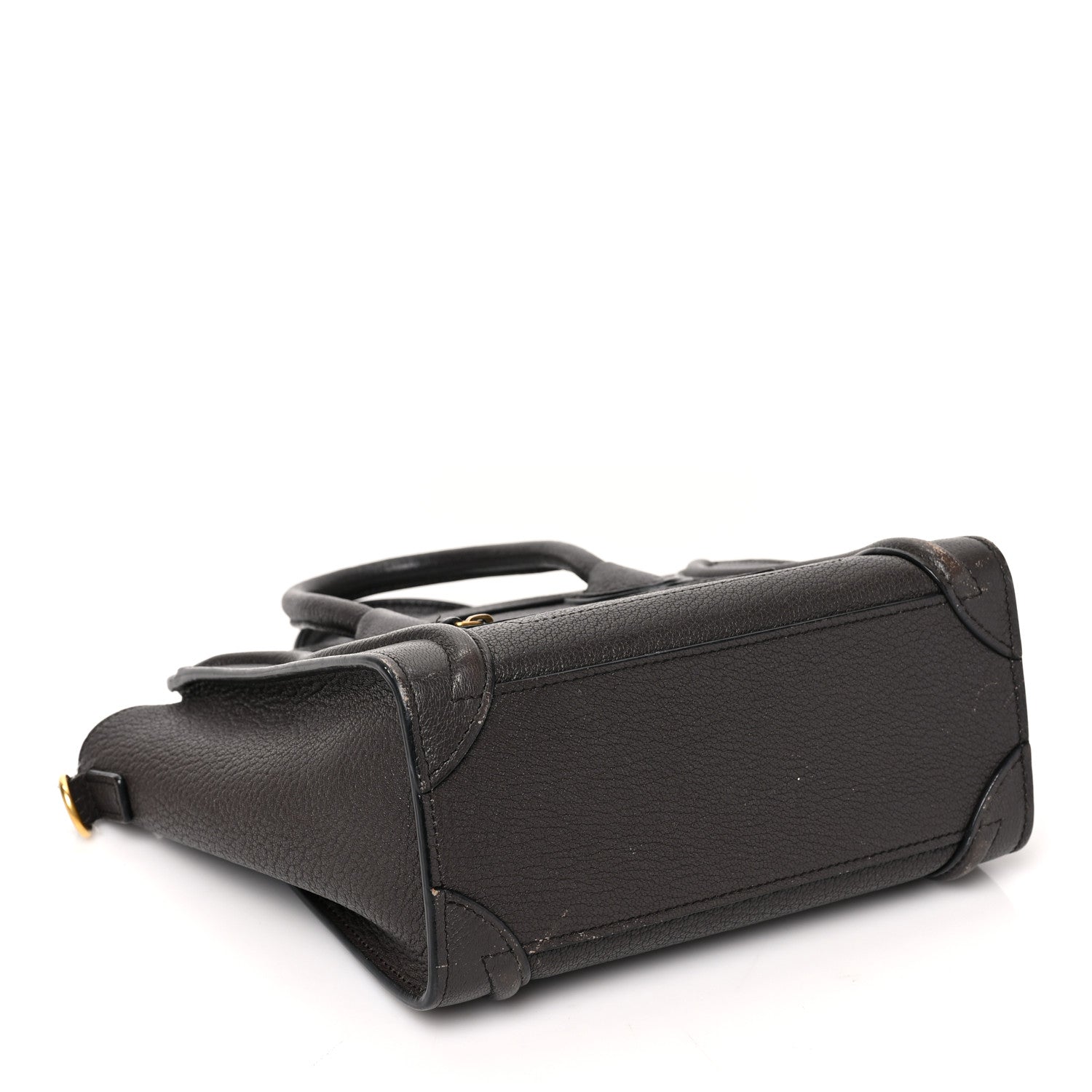 Celine Drummed Calfskin Nano Luggage Black 4 of 11