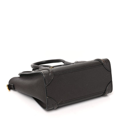 Celine Drummed Calfskin Nano Luggage Black 4 of 11