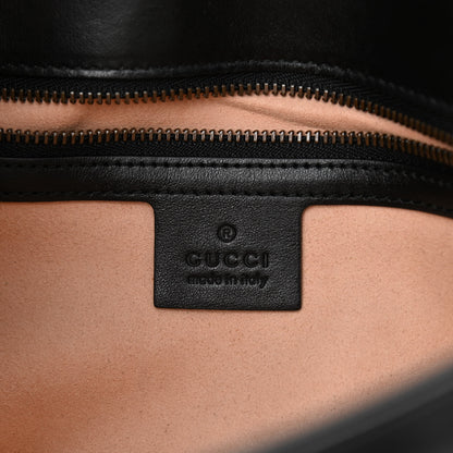 Gucci Calfskin Matelasse Small GG Marmont Shoulder Bag Black 6 of 10