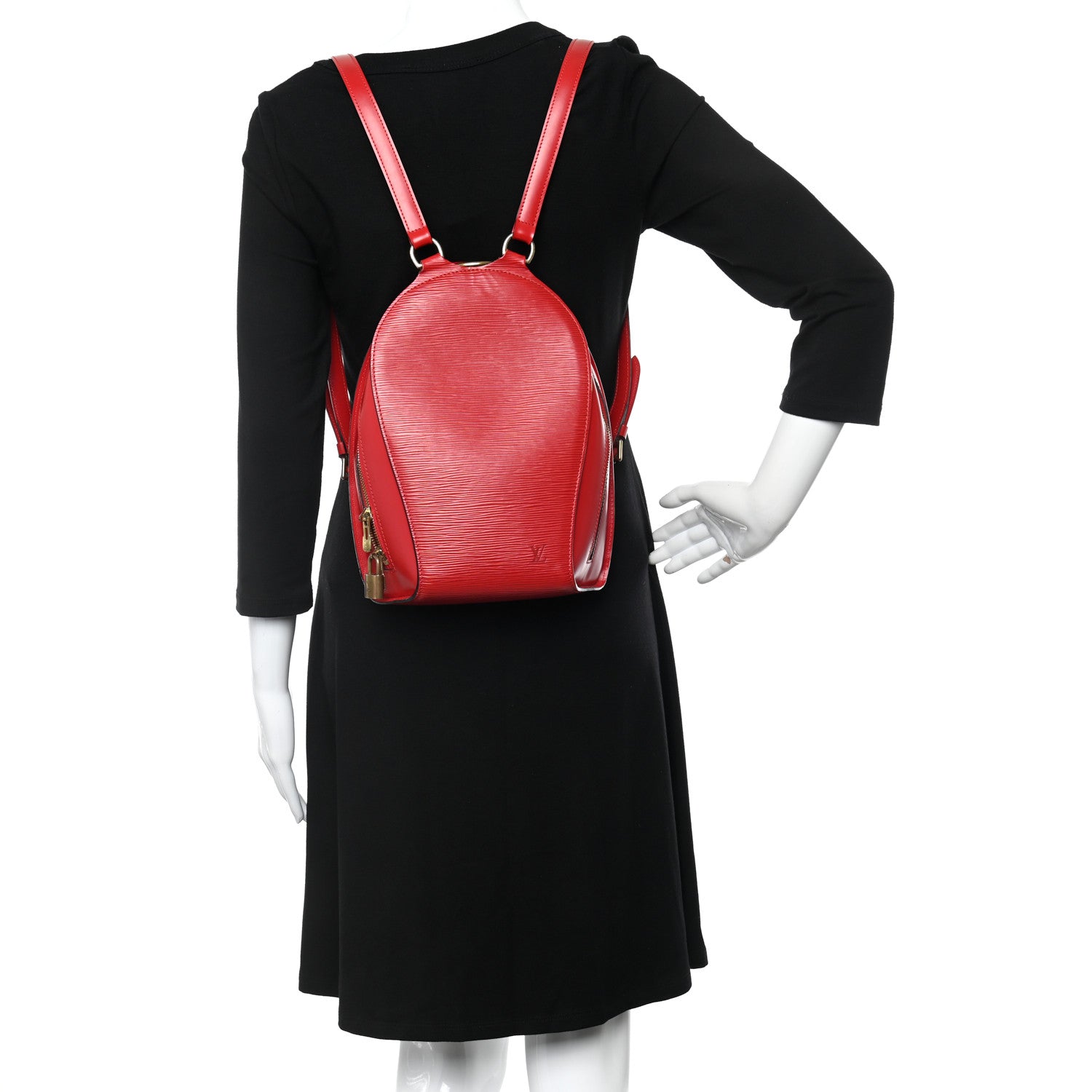 Louis Vuitton Epi Mabillon Backpack Castillan Red 2 of 11