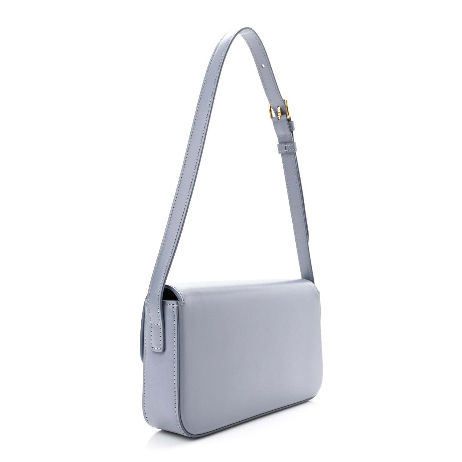 Celine Shiny Calfskin Triomphe Shoulder Bag Arctic Blue 3 of 10