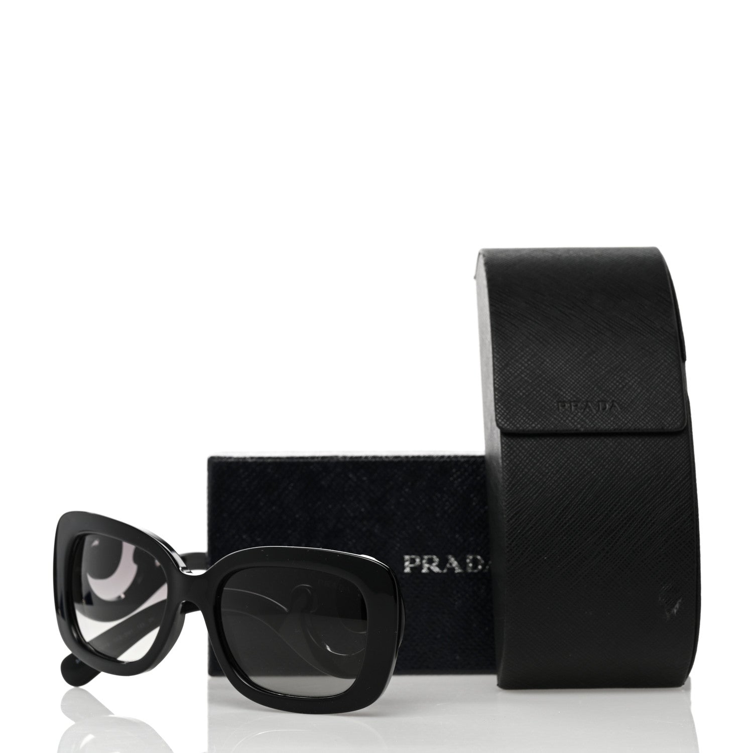 Prada Acetate Baroque Sunglasses SPR 27O Black 8 of 8