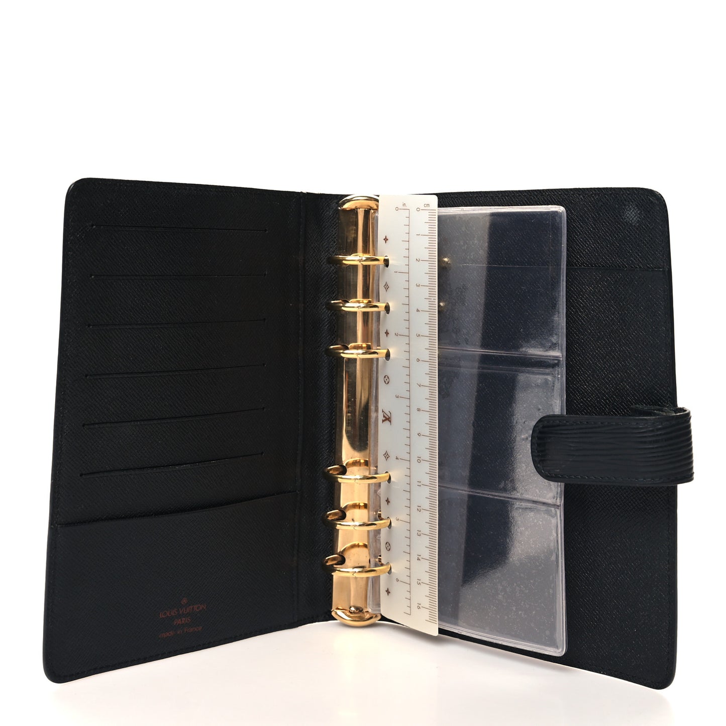 Epi Medium Ring Agenda Cover Black
