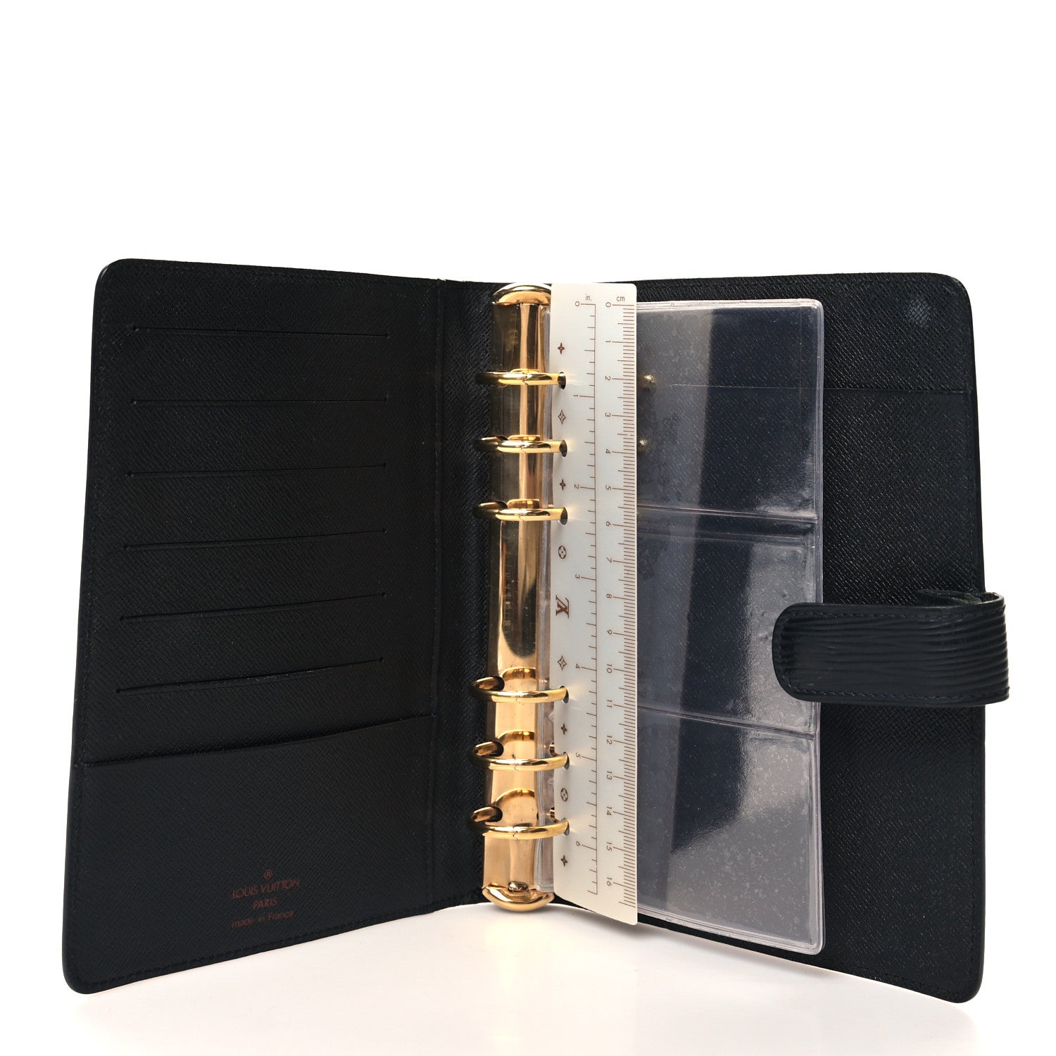 Louis Vuitton Epi Medium Ring Agenda Cover Black 5 of 11