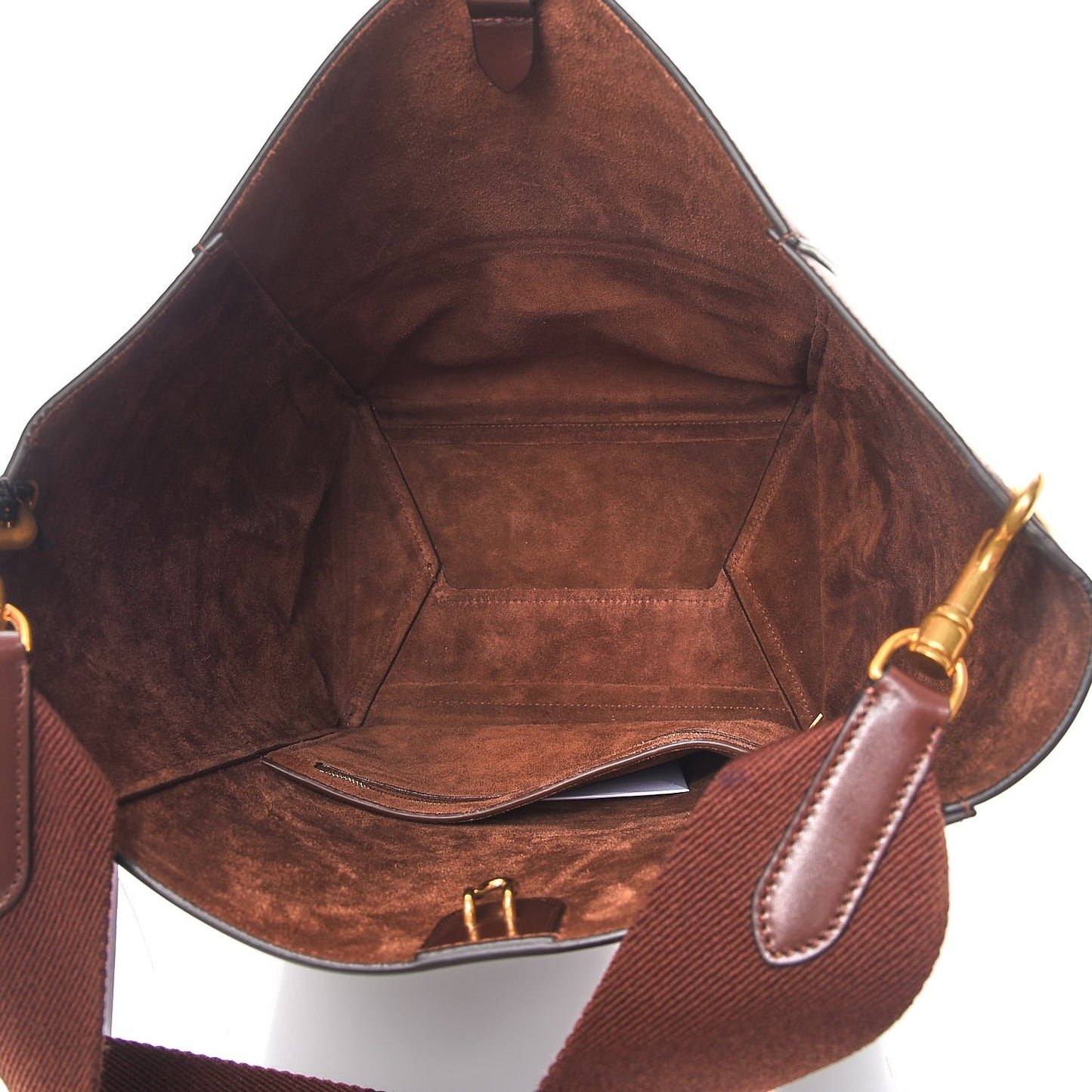 Supersoft Calfskin Sangle Bucket Bag Burgundy
