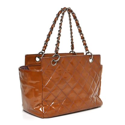 Chanel Patent Petit Timeless Shopping Tote PTT Brown 3 of 11