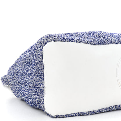 Chanel Terry Cotton Resin Chain Fizzy Hobo Blue White 9 of 12