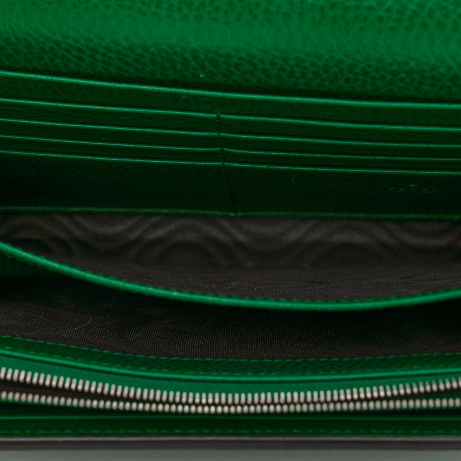 Gucci Calfskin Mini Dionysus Chain Wallet Emerald 5 of 10