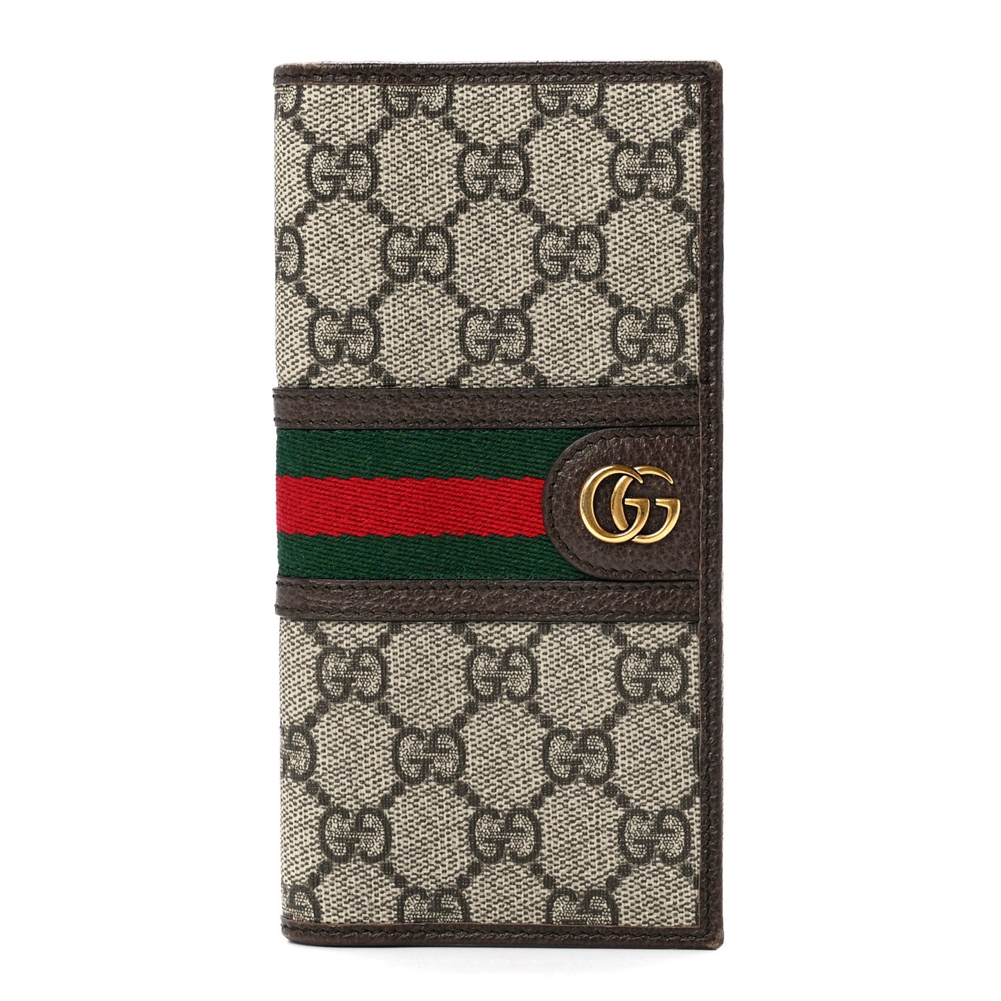 GG Supreme Monogram Web Mens Ophidia Long Wallet Beige New Acero