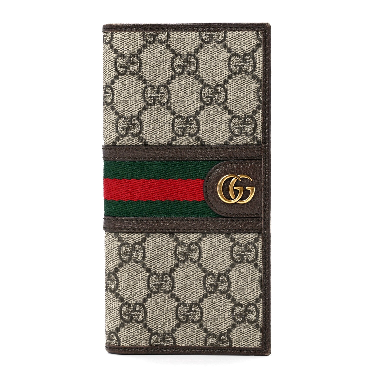 Gucci GG Supreme Monogram Web Mens Ophidia Long Wallet Beige New Acero 1 of 13