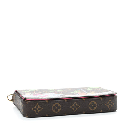 Louis Vuitton Monogram 2021 Christmas Animation Hollywood Pochette Felicie Chain Wallet Fuchsia 5 of 9