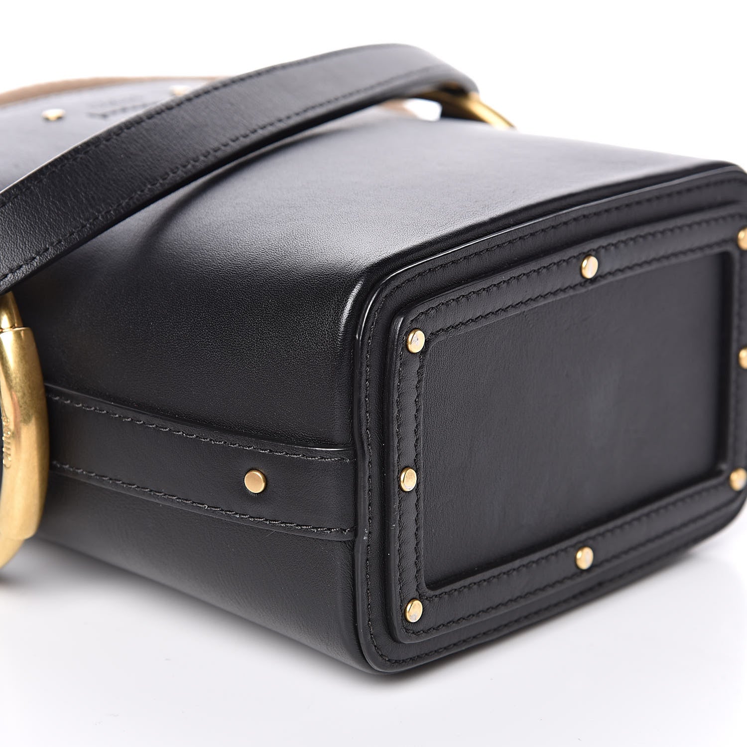 Chloe Smooth Calfskin Mini Roy Bucket Bag Black 8 of 11