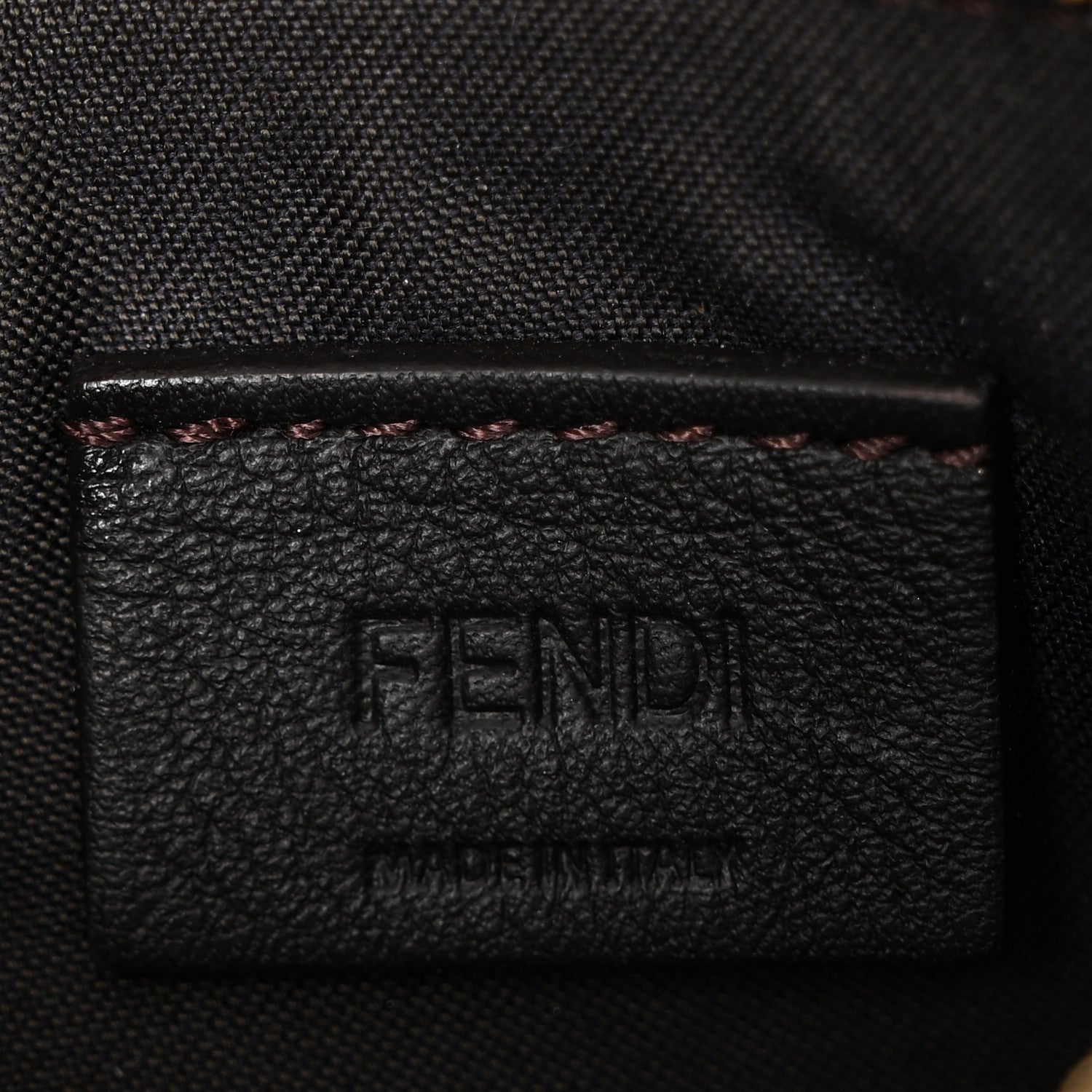 Fendi Vitello Soft F is Fendi Bi-Color FF 1974 Embossed Key Case Pouch Maya Black 6 of 11