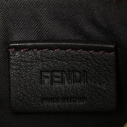 Fendi Vitello Soft F is Fendi Bi-Color FF 1974 Embossed Key Case Pouch Maya Black 6 of 11