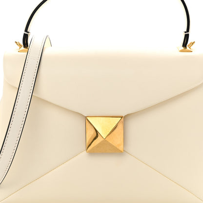 Valentino Garavani Nappa Small One Stud Top Handle Bag Ivory 8 of 10