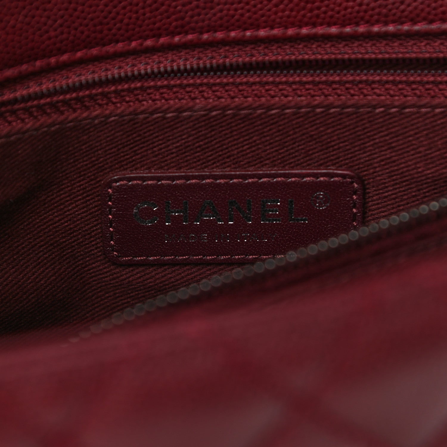 Chanel Caviar Quilted Medium Coco Handle Flap Burgundy 6 of 11