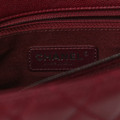 Chanel Caviar Quilted Medium Coco Handle Flap Burgundy 6 of 11
