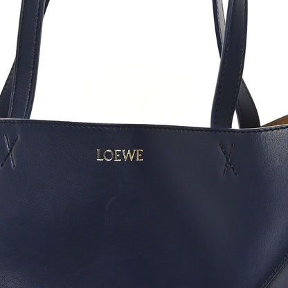 Loewe Shiny Calfskin Medium Puzzle Fold Tote Marine 7 of 10