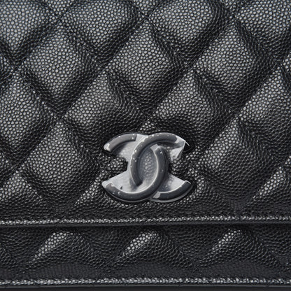 Chanel Caviar Quilted My Everything Wallet On Chain WOC Black 11 of 13