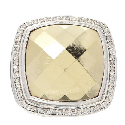 David Yurman Sterling Silver 18K Yellow Gold Diamond 17mm Albion Statement Ring 59 8.75 1 of 5