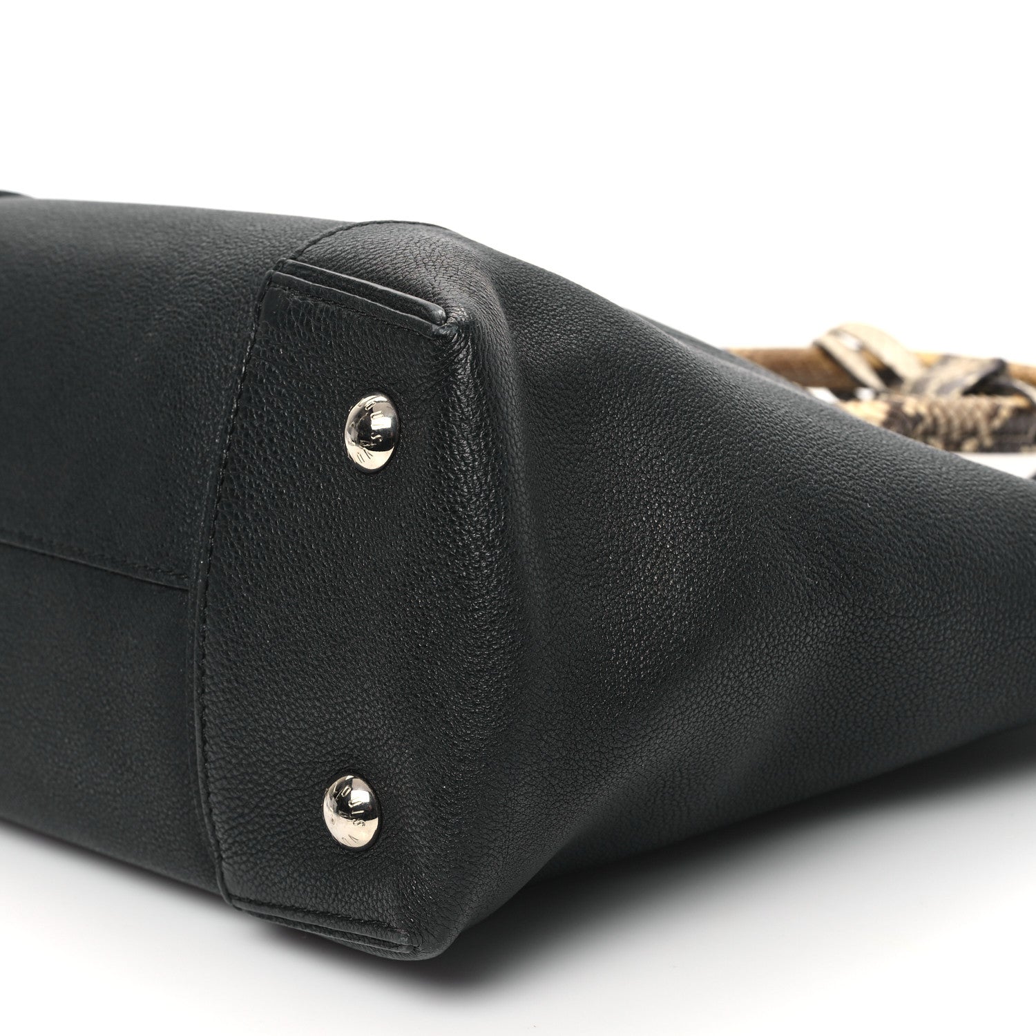 Louis Vuitton Veau Cachemire Snakeskin Soft Lockit MM Black 8 of 13