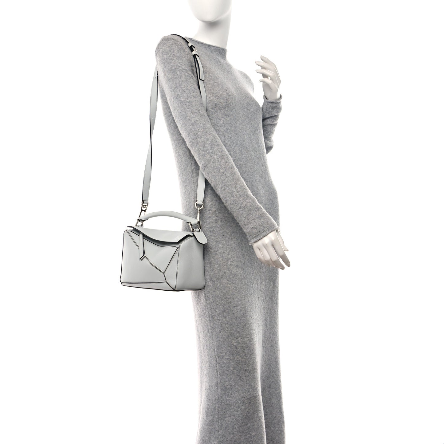 Calfskin Small Puzzle Bag Kaolin