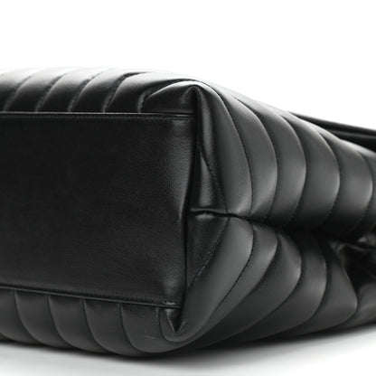 Saint Laurent Calfskin Y Quilted Monogram Medium Loulou Chain Satchel Black 9 of 9