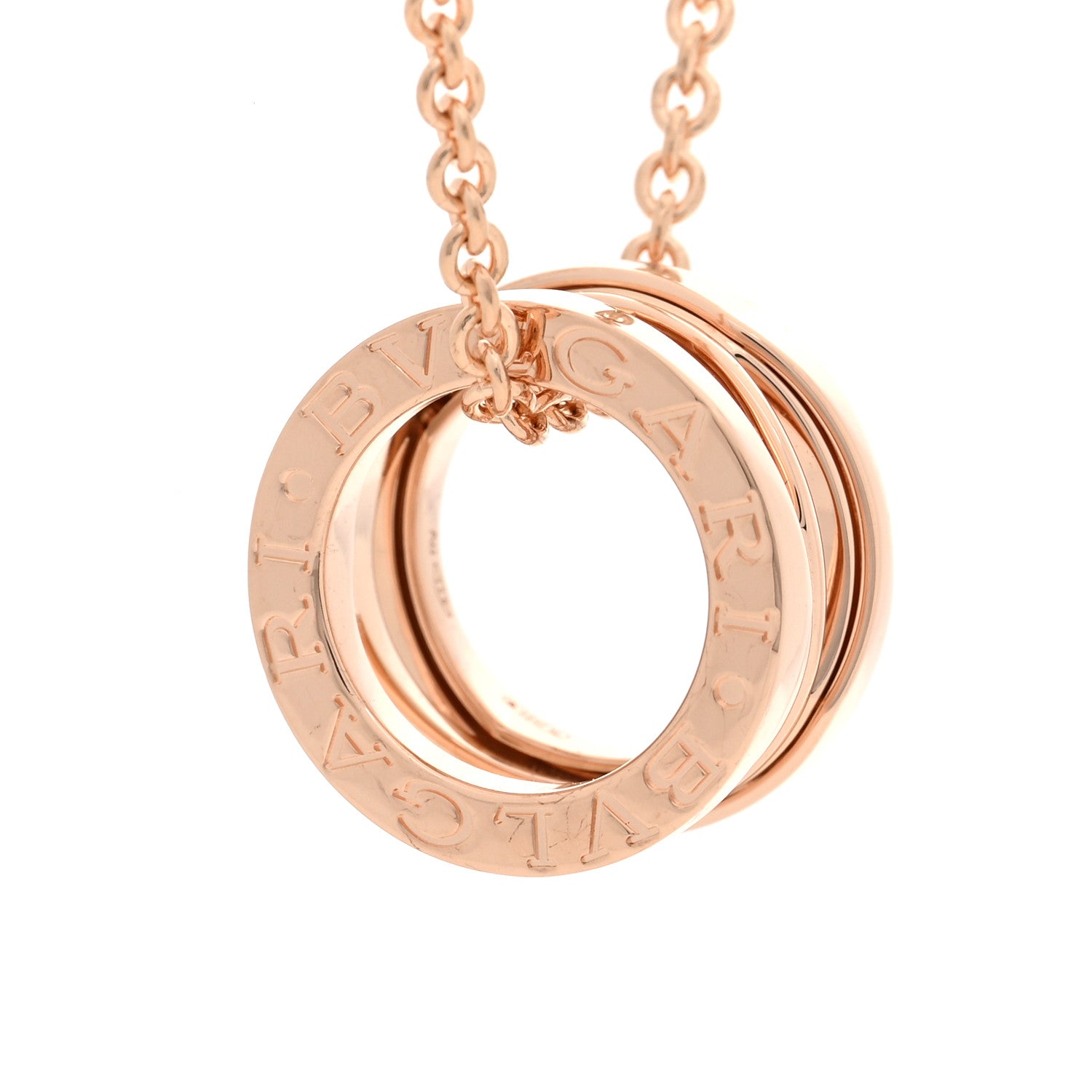 Bulgari 18K Rose Gold B.Zero1 Open Legends Pendant Necklace 4 of 6