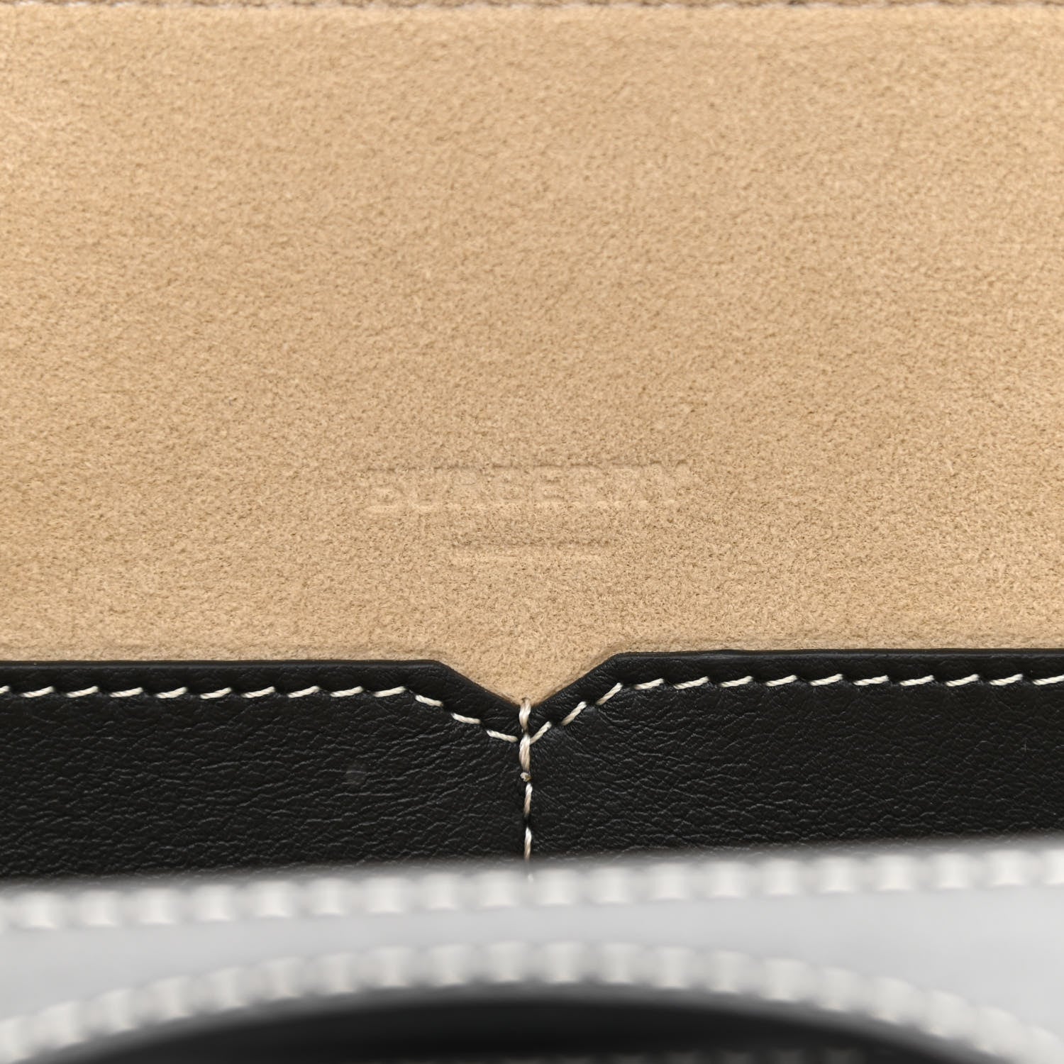 Burberry Soft Calfskin Small Pocket Tote Bag Black 6 of 8