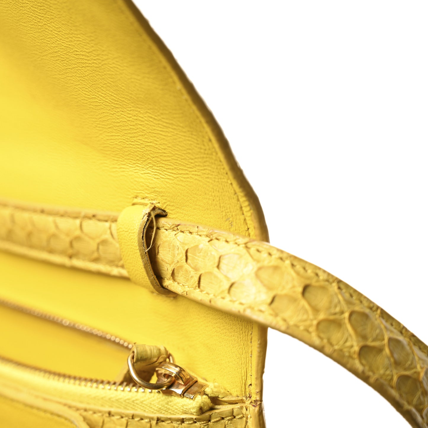 Snakeskin Medium Classic Box Yellow
