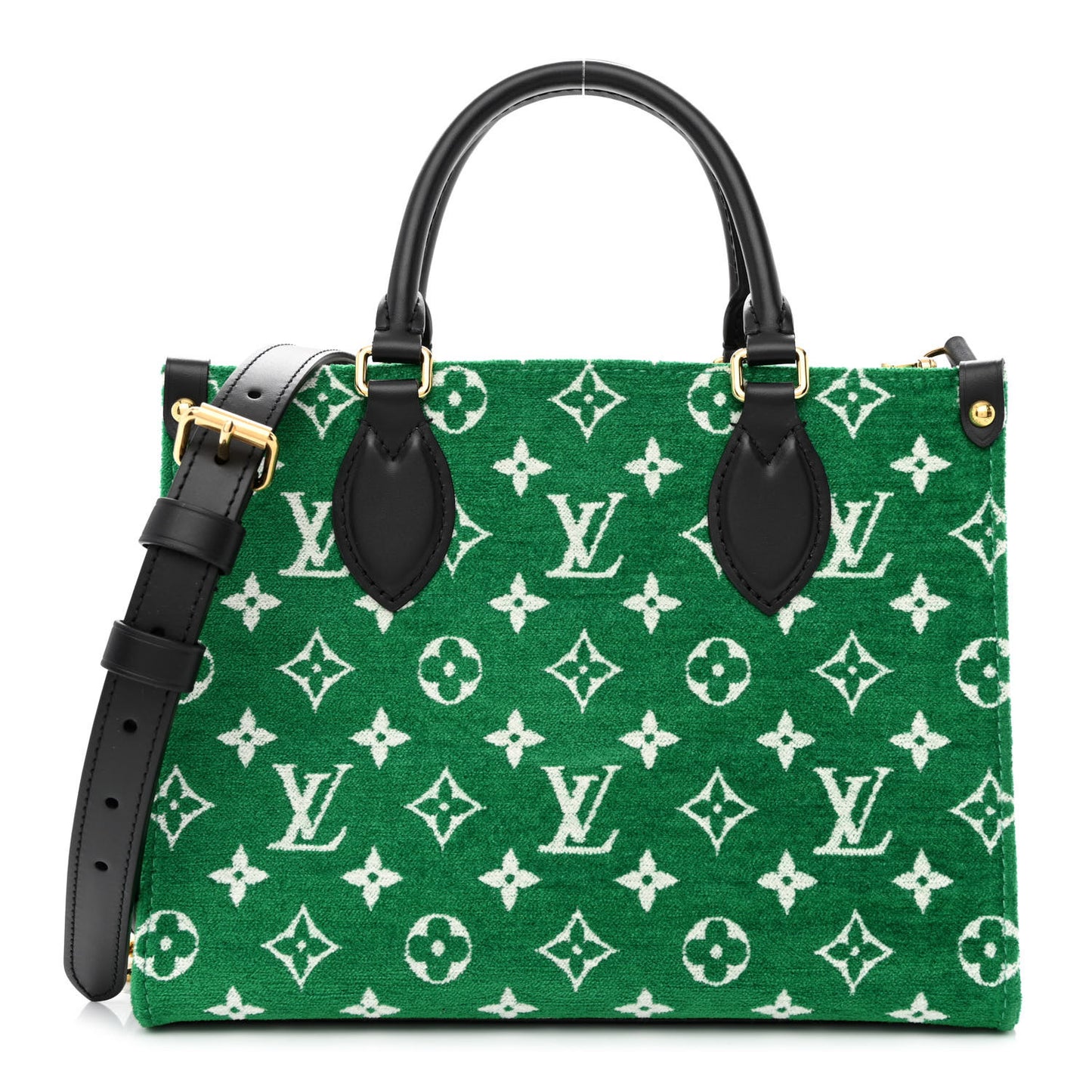 Jacquard Velvet Monogram Onthego PM Green