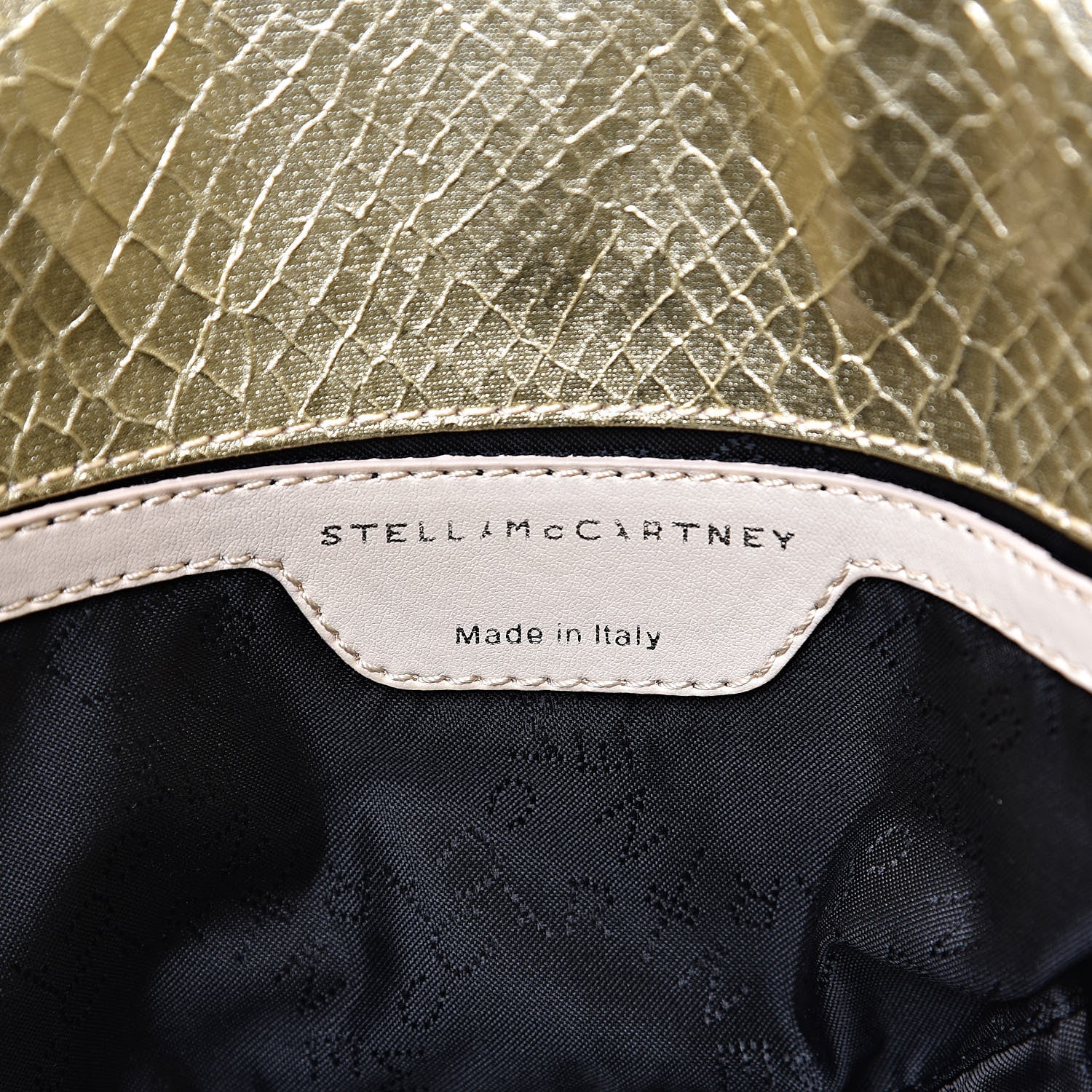 Stella McCartney Metallic Alter Snakeskin Falabella Clutch Gold 6 of 10