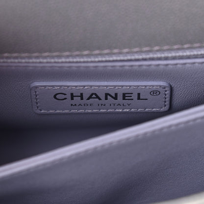 Chanel Iridescent Caviar Quilted Mini Coco Handle Flap Purple 6 of 9