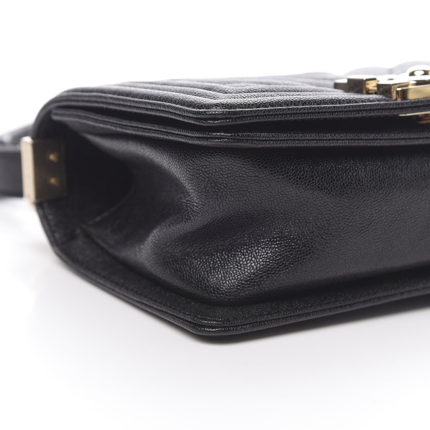 Chanel Caviar Chevron Quilted Small Boy Flap Black 9 of 13