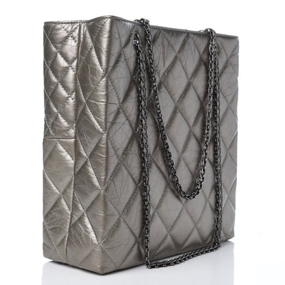 Chanel Aged Calfskin Quilted Reissue 2.55 Tote Light Gold 3 of 8