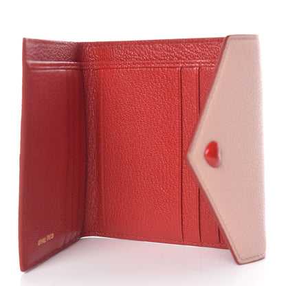 Miu Miu Goatskin Madras Love Compact Wallet Orchidea 5 of 8