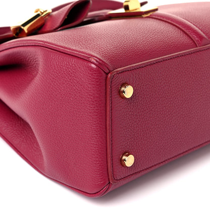 Celine Grained Calfskin Small 16 Top Handle Bag Rasberry 8 of 16