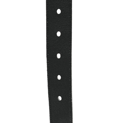 Saint Laurent Vegetable Browny Craquele Monogram Square Buckle Belt 85 34 Black 5 of 6