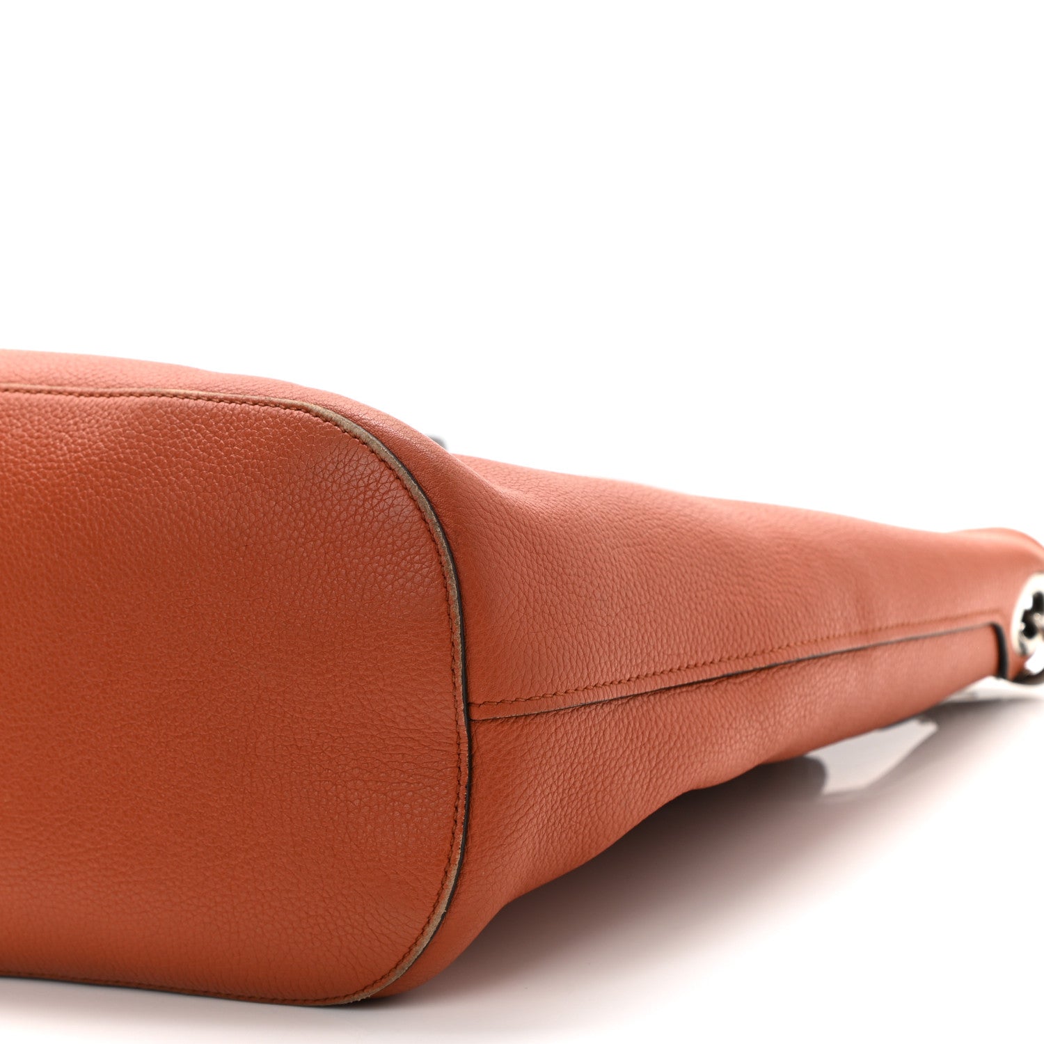 Prada Vitello Phenix Embossed Logo Shoulder Bag Papaya 11 of 14