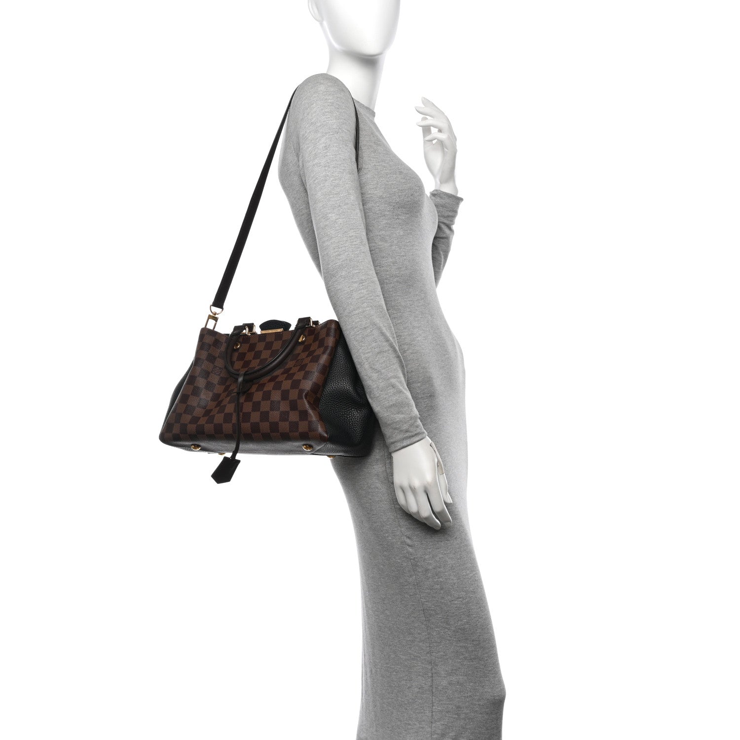 Louis Vuitton Damier Ebene Cuir Taurillon Brittany Black 2 of 10