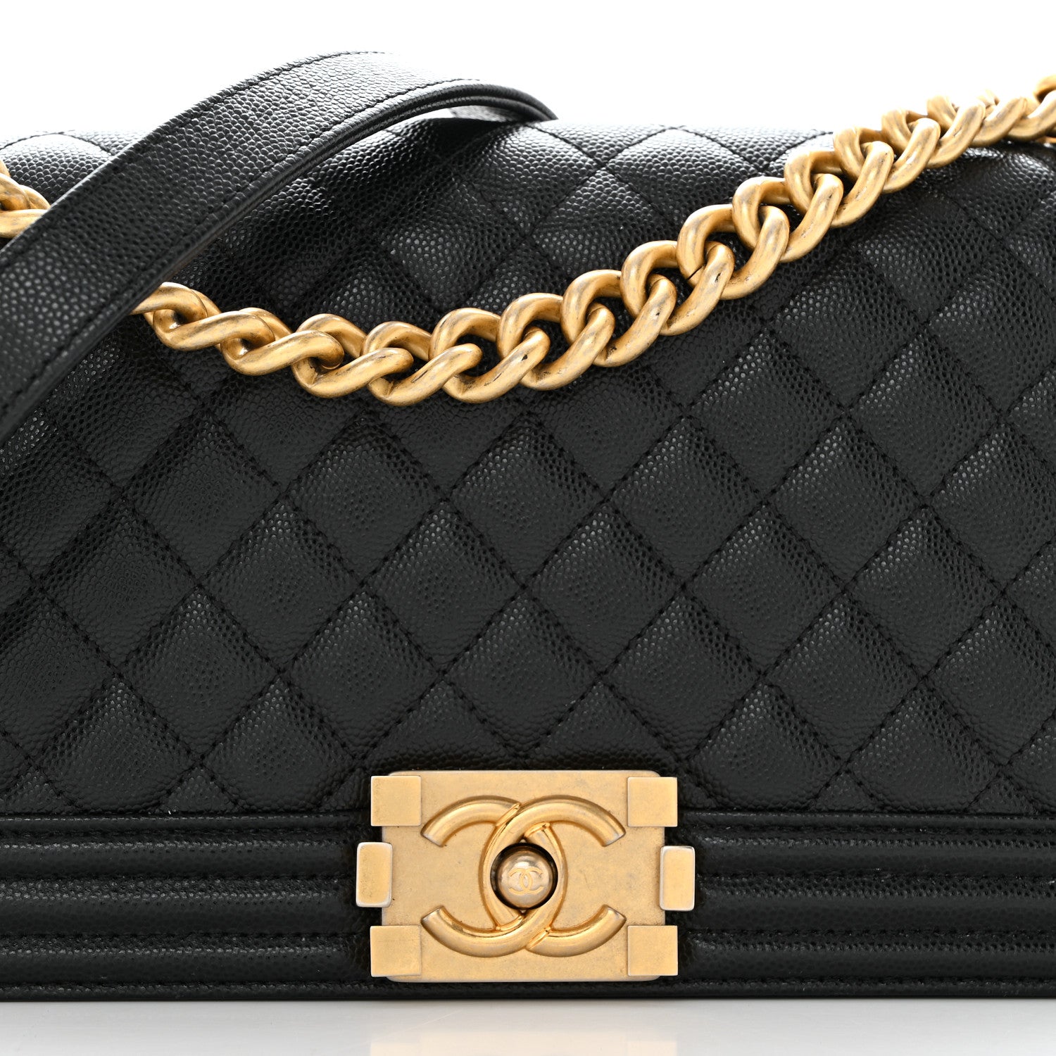 Chanel Caviar Quilted Medium Boy Flap Black 8 of 10