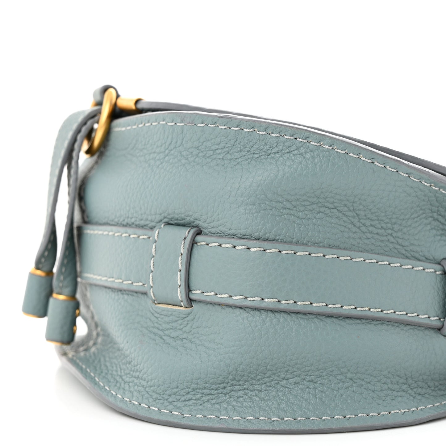 Grained Calfskin Small Marcie Saddle Bag Fresh Mint