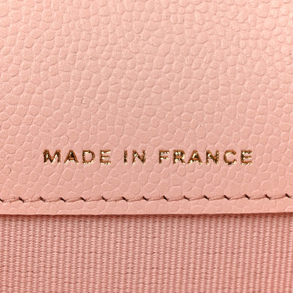 Chanel Caviar Quilted Flap Card Holder Wallet Light Pink 7 of 9