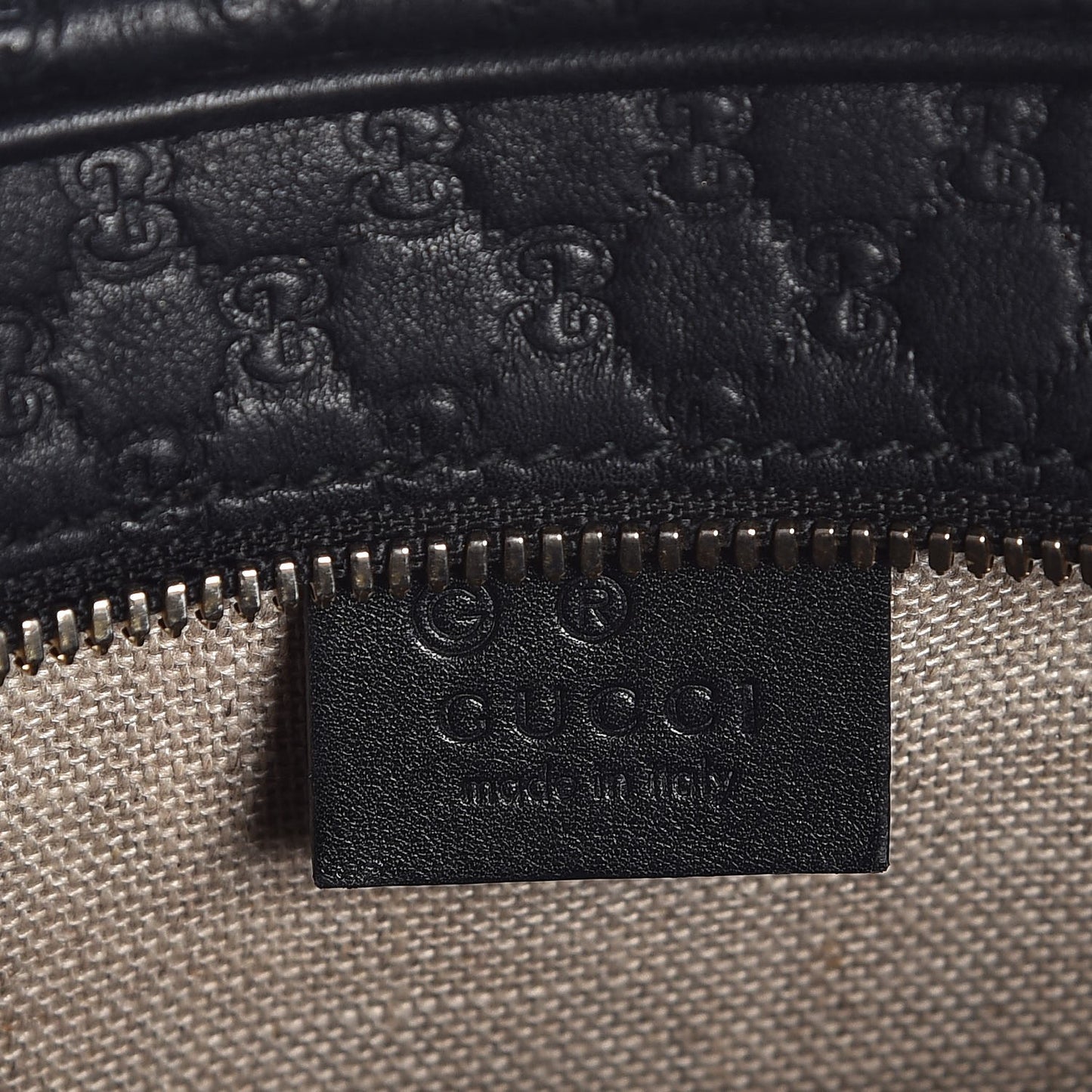Microguccissima Mini Bree Messenger Bag Black