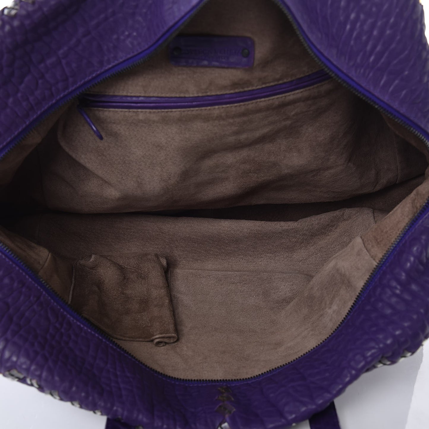 Lambskin PVC Intrecciato Tote Purple