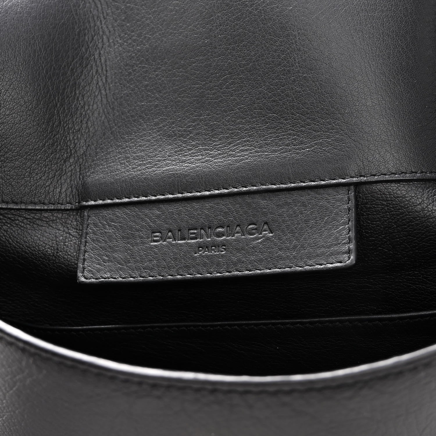 Balenciaga Calfskin Papier Sight Clutch Black 6 of 12