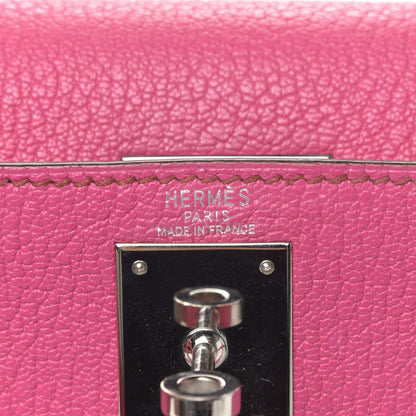 Hermes Chevre De Coromandel Kelly Sellier 28 Fuchsia 5 of 12